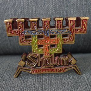 Shalom Jerusalem Metal Napkin Holder